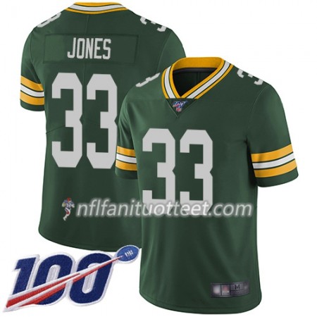 Miesten Green Bay Packers NFL Pelipaita Aaron Jones 33 Nike Vihreä 100th